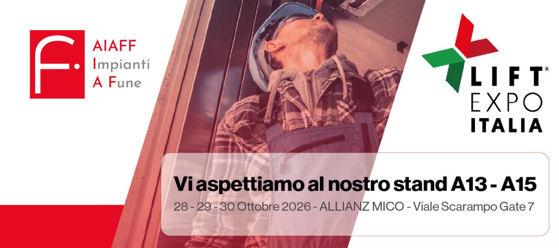 AIAFF a Lift Expo Italia allo stand A13 - A15